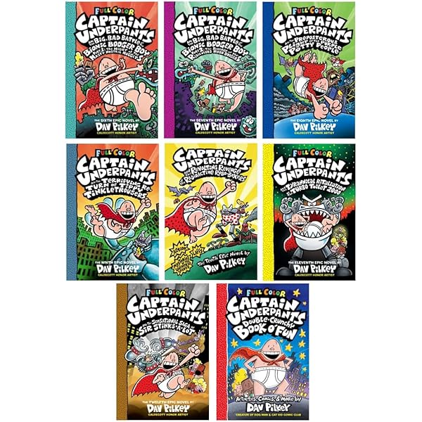 Captain Underpants Series 10 Books Collection Set by Dav Pilkey